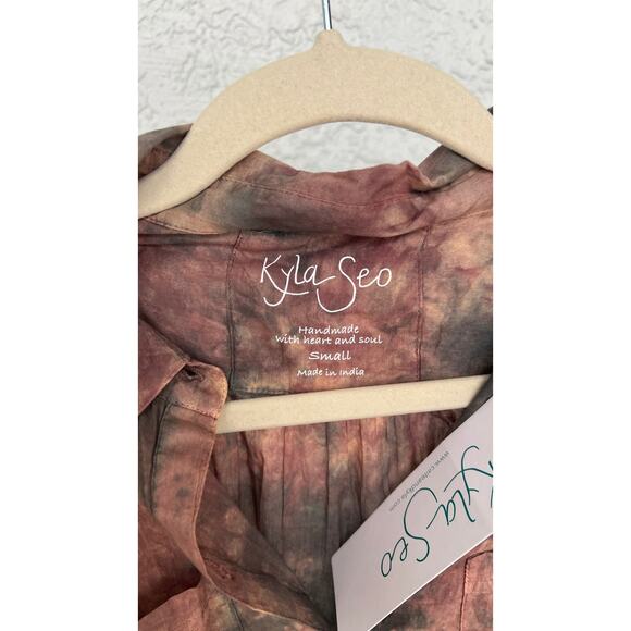 NWT Anthropologie Kyla Seo Gradient Embroidered Women's Long Shirt - Size Small - Picture 5 of 13